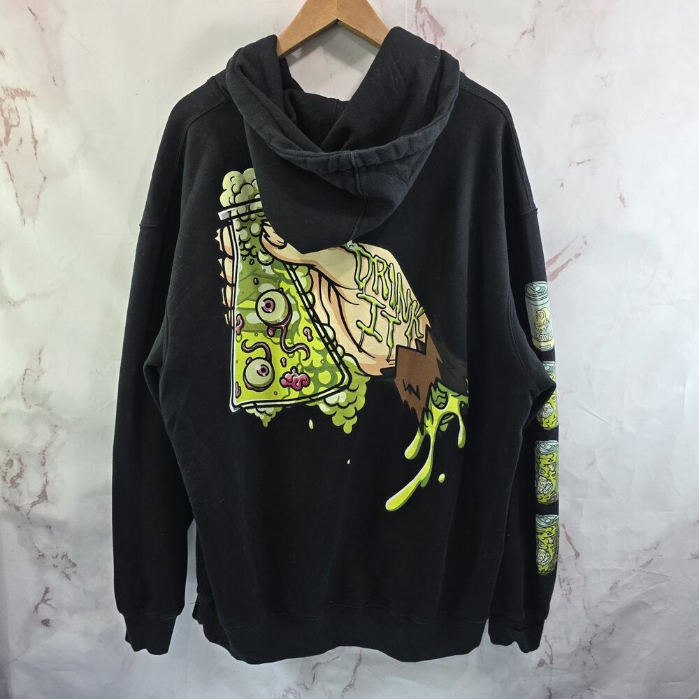 MA YC Mutant Ape Yacht Club Hoodie Mens XL Black Sweatshirt Pullover Serum